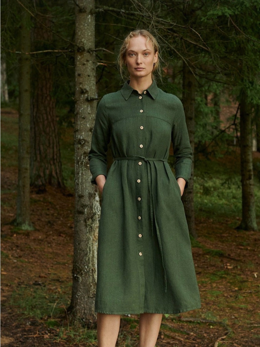 Linenfox Astrid Linen Wool Blend Dress